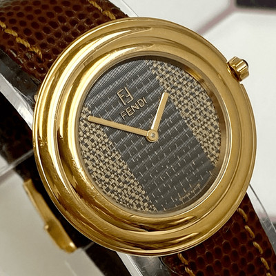 Authentic Vintage Fendi Swiss Made 310 Gold Plated Men's Unisex