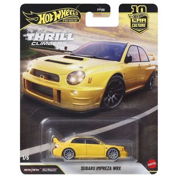 Hot Wheels Car Culture Thrill Climbers Subaru Impreza Wrx Gelb 1:64-image
