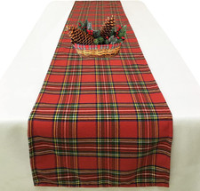 Tartan Plaid Table Runner for Home Kitchen Dinner Party Holiday Christmas Table