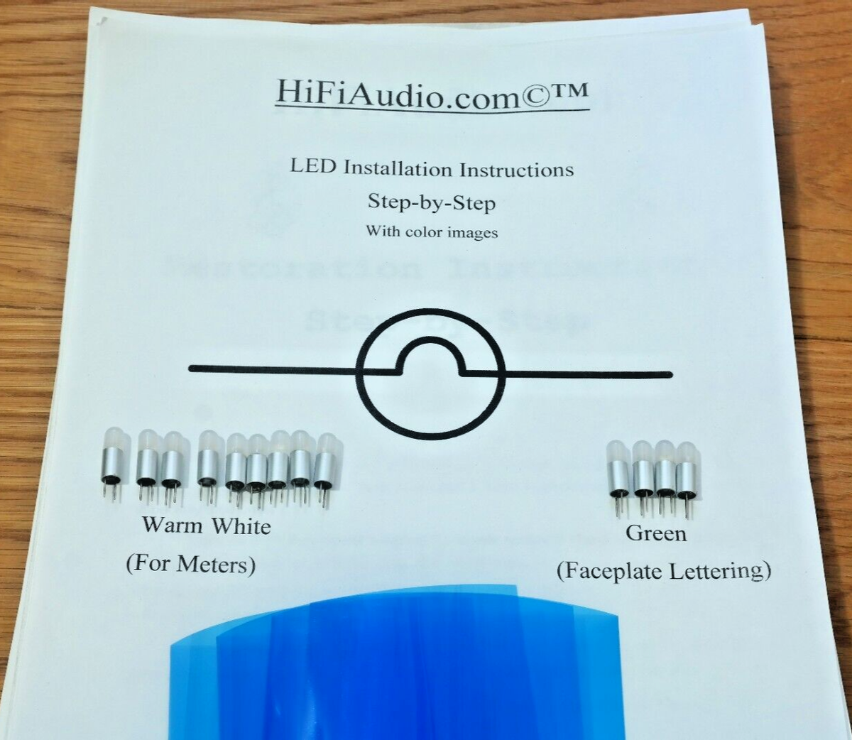 McIntosh MC206 Amplifier LED Meter Lamps bulbs lights instructions