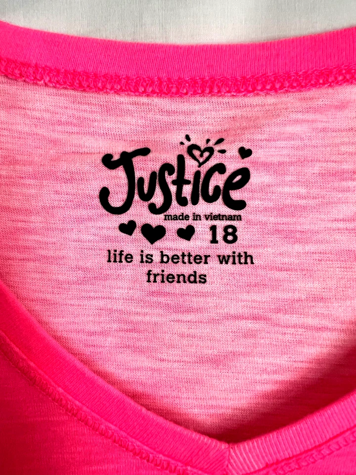 JUSTICE (original) BUNDLE OF GIRLS TOPS SIZE 18 (QTY OF 4 DIFFERENT TOPS) - Image 3 of 4