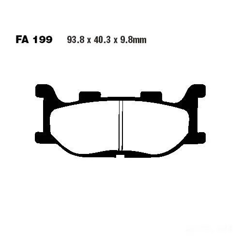 Bremsbelag BremsbeläGe EBC FA199 Vorne FüR Yamaha XJ 600 NN Bj. 1998-2003-image