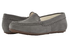 Vionic Womens McKenzie Gray Suede Leather Moccasins / Slippers Women's Size 10