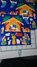 Vintage Mrs Grossmans Stickers Christmas Nativity Scene Lot Of 10 Sheets