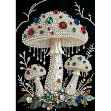 Forest Pearl Diamond Art Kits for Adults,Mushroom Diamond Painting Decot  5D DI