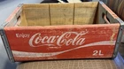 Vintage Coca Cola 6 Bottle Wooden Crate 2L Original Colors