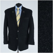 Mens Charcoal Trachten Loden Jacket 46R US Size Wool Sport Coat Tweed Blazer