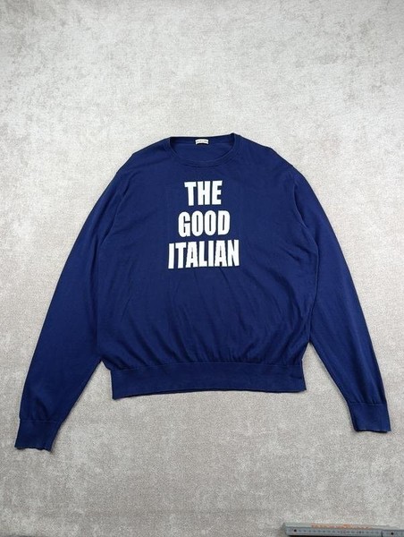 Men Caruso Sweater Navy Cotton L