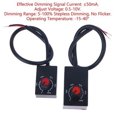 DC 0-10V 1-10V Knob Dimmer Scale Potentiometer for LED Dimmable Grow Lights