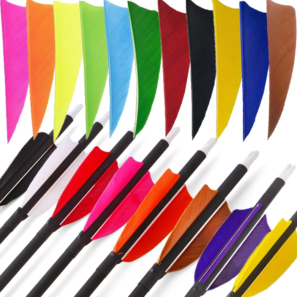 100 Plumes D'archerie Uxcell - 1,65 Pouce - Forme Shield - Rose