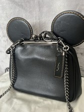 Disney x Coach Mickey Mouse Kisslock Leather Crossbody Bag LE MC-10215