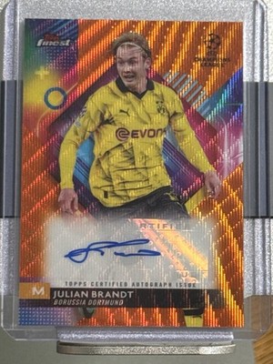 2023-24 Topps Finest Julian Brandt Orange Wave Refractor Auto /25 #A-BR (AAC)