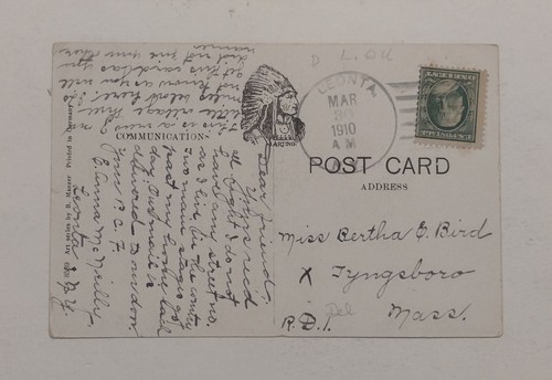 Franklin Nueva York 1910 mirando hacia arriba Main St. Postal antigua NY - Imagen 2 de 2