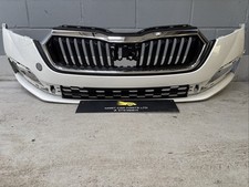 SKODA OCTAVIA MK4 2020-2023 FRONT BUMPER GENUINE WHITE