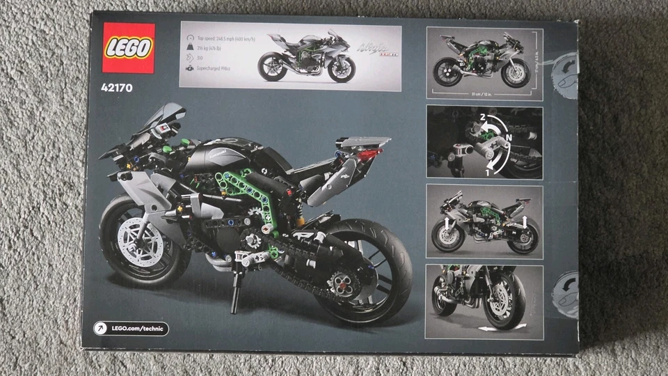 LEGO Technic 42170 Kawasaki Ninja H2 Motorcycle, photo 2 of 5