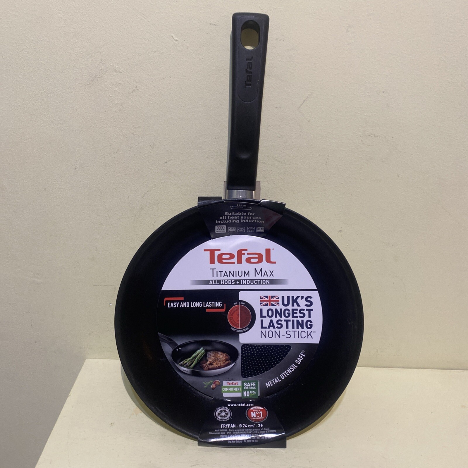 TEFAL TITANIUM MAX NON-STICK FRY PAN 24CM ALL HOBS+ INDUCTION