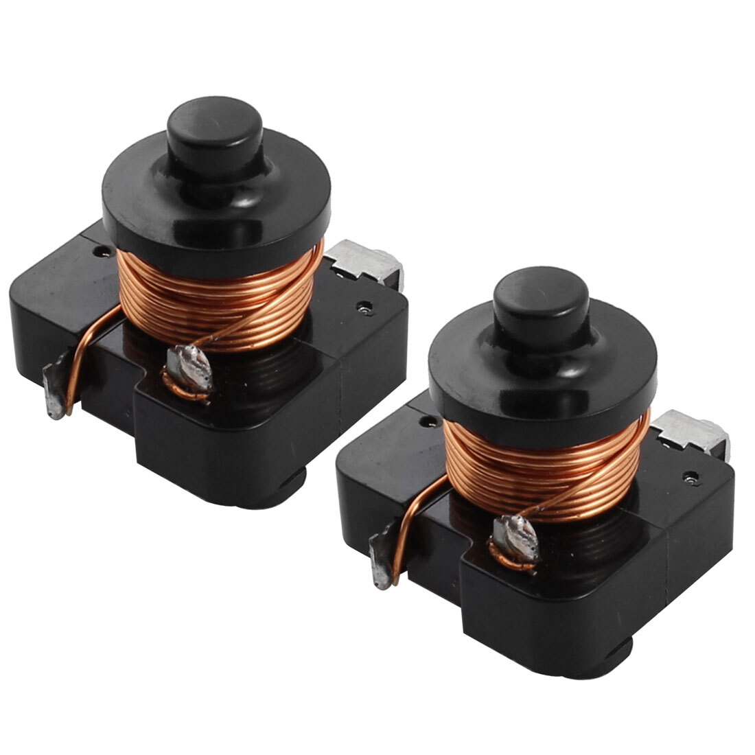 2Pcs Plastic Housing Coil Compressor Relay Starter for 1/3 HP Refrigerator-image