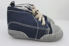 Old Navy Infant Boy Blue Gray SNEAKERS Crib Shoes Size 2 fits 3-6 M