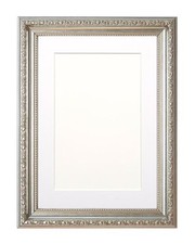 Ornate Swept Picture Frame Photo Frame Poster Frame with Bespoke Mount  Silver  