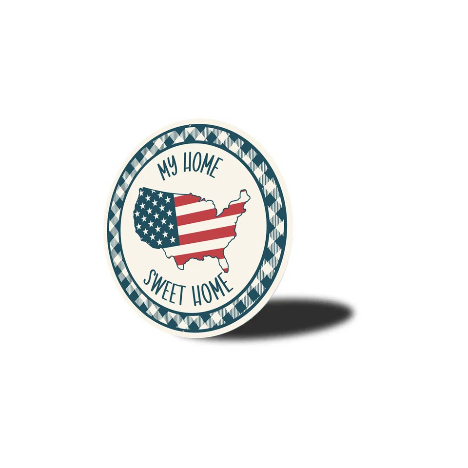 Металлический знак с флагом США My Home Sweet Home - Изображение 4 из 4