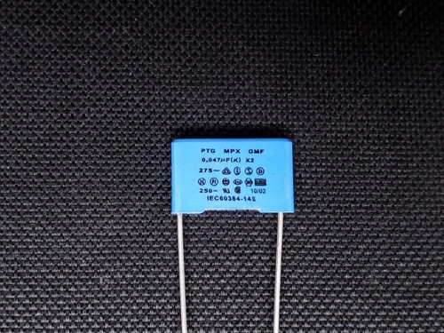 QTY 100 Tecate Industries 0.047uF 275VAC Polypropylene Safety Capacitor MPX-275 - Picture 3 of 4