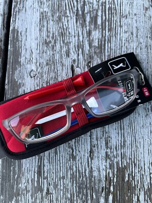 PGA Tour Premium +2.50 Reading Glasses with Case and Golf Tees New