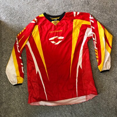 Alloy MX rot gold Herren Erwachsene Motocross Dirt Off Road Oberteil Trikot Small 44'' Brustumfang