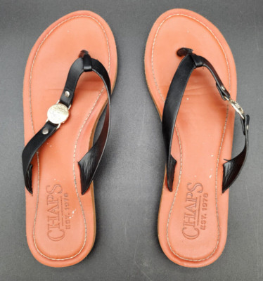 Chaps Sandal Womens 9.5 Black Sandals Open Toe Blythe Sandal VERY GOOD