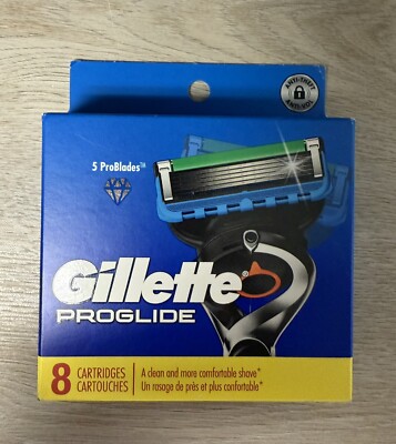 Gillette Proglide Razor Blade 8 Refill Cartridges 5Blades