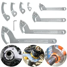 8Pcs Adjustable Pin Spanner Wrench Tool Set 3/4" - 6-1/10" for Suspension Collar
