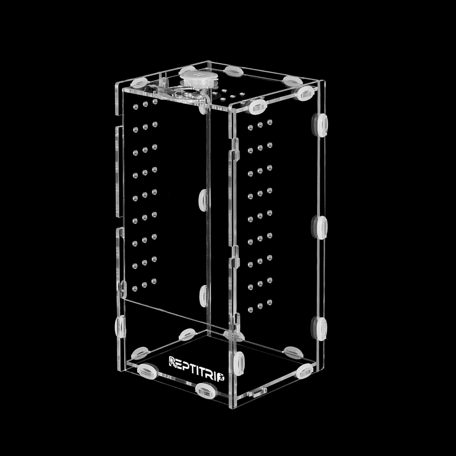 REPTITRIP Jumping Spider Enclosure Tarantula Larvae Enclosure 4x4x8 Spider Te...