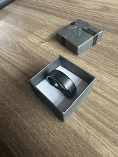 Triton Men's Tungsten Carbide TC 850 sz 13 Comfort Fit Band Ring Black