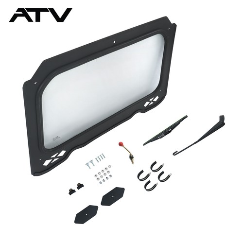 Front Full Glass Windshield W/Wiper For Polaris RZR 900 1000 Turbo 2014-2018