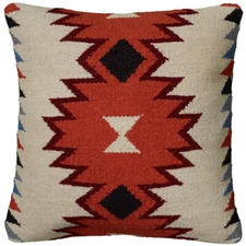 Rizzy Black Mirrored Angles Jagged Southwestern Throw Pillow Geometric T05821