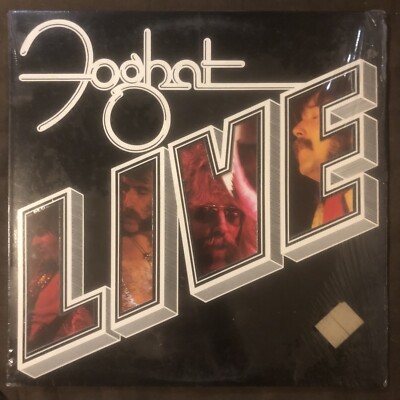 FOGHAT Live - 1977 1st Press Bearsville LP - Die-Cut Cover - TOP