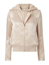 A.l.c. Edison Paneled Cotton And Satin Bomber Jacket Large