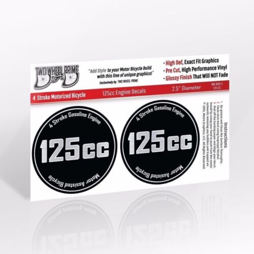 125cc,4 Stroke Motorized Bicycle Engine Decals Graphic Detail Kit Emblem - Bild 2 von 2
