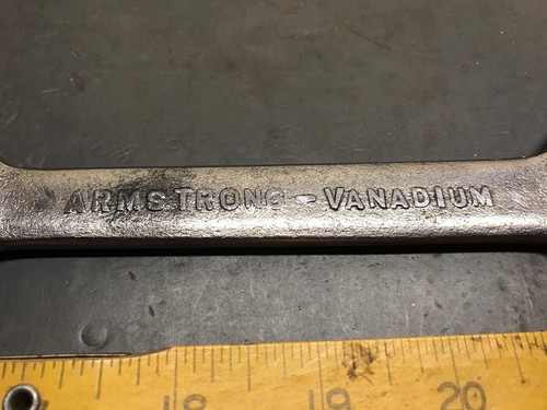 De colección Armstrong Vanadium 1729 1/2” X 7/16” ¡Llave Doble OpenEnd! TAPA SAE Talla - Imagen 7 de 10