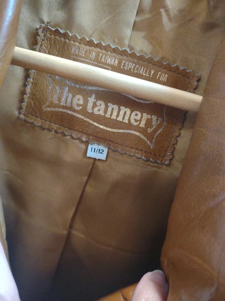 Vintage 80s Tannery Leather Jacket Caramel Belted Medium. Jacket  Women’s 11/12 - Image 4 of 4