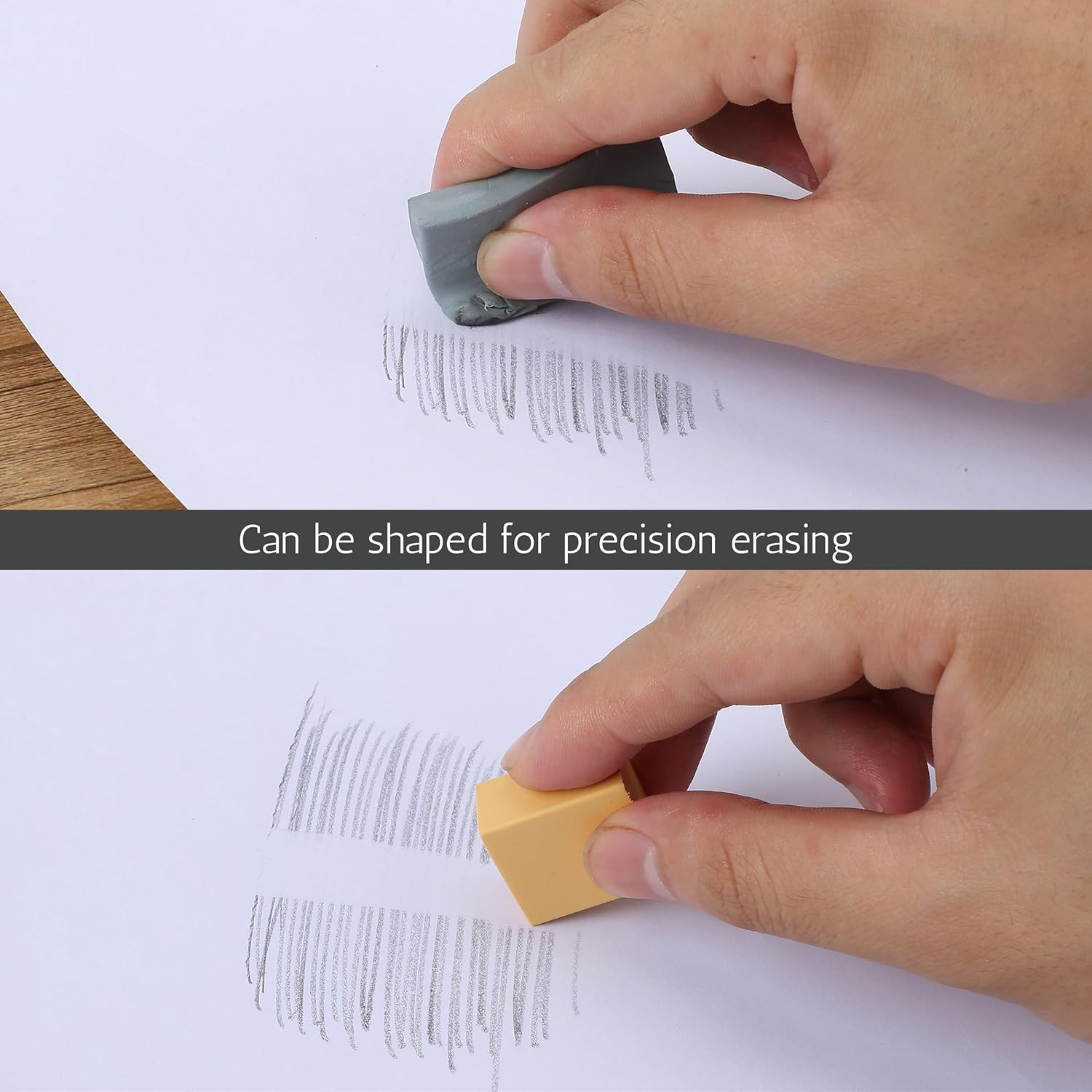 Art Eraser Set - 12 Pcs, Kneaded & Gum Erasers for Artists