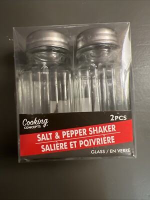 Dining Room Restaurant Glass Bottle Salt and Pepper Shakers by COOKING CONCEPTS 