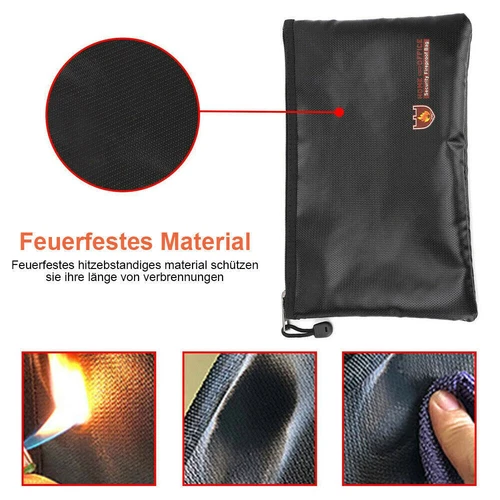 Feuerfeste Dokumententasche Geldkassette Feuersichere Feuerfest Wasserdicht - Bild 4 von 10