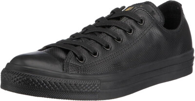 Converse Unisex CTAS Perf Leather OX Lace-Up Black/Gold 105988 low top size 12