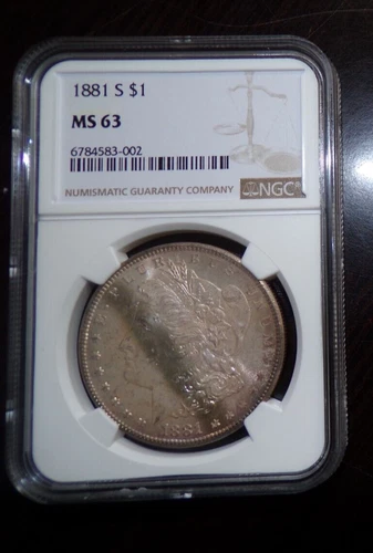 1881-S Morgan Silver Dollar $1 NGC MS63 Toned