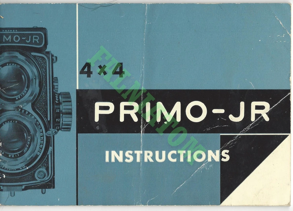 Vintage Primo Jr 4x4 Camera Instructions