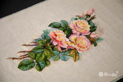 Merejka Counted Cross-Stitch Kit Vintage Roses K-67A