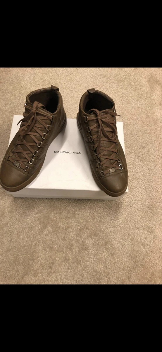 Mens Balenciaga Olive Brown Sneakers 43