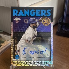 2021 Topps Chrome Sherten Apostel Mojo Auto Texas Rangers 1986 Anniversary /149