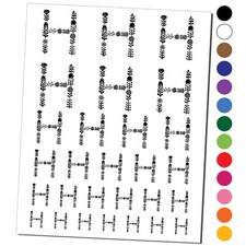 Elegant Botanical Floral Letter H Temporary Tattoo Water Resistant Set