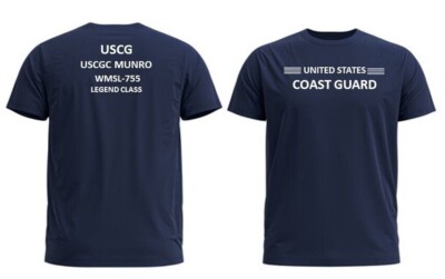 USCGC MUNRO WMSL-755 *LEGEND CLASS *2-SIDED PERFORMANCE POLYESTER SHIRT